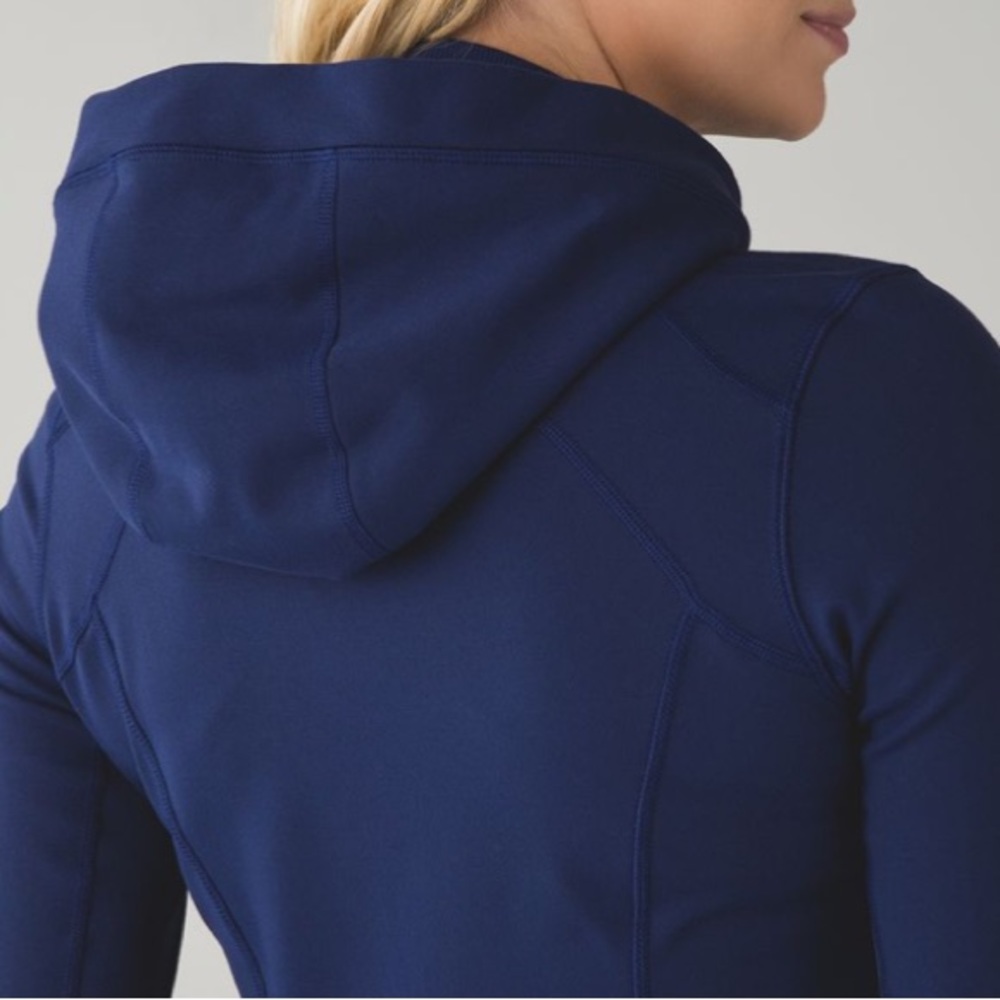 Lululemon navy blue hooded Long Jacket - Picture 11 of 16